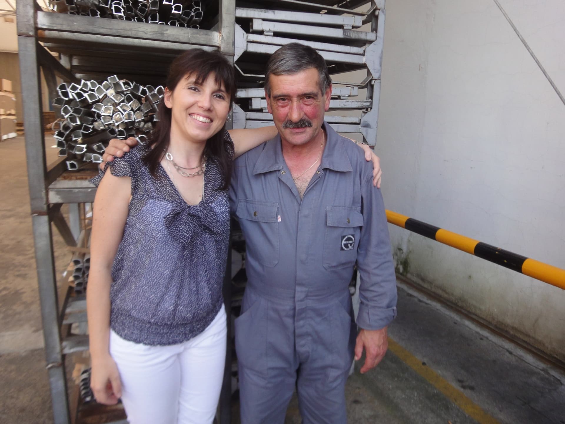 Na fábrica